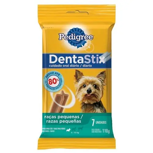 Petisco Para Cães Adultos Raças Pequenas Pedigree Dentastix Pacote 110g 7 Unidades