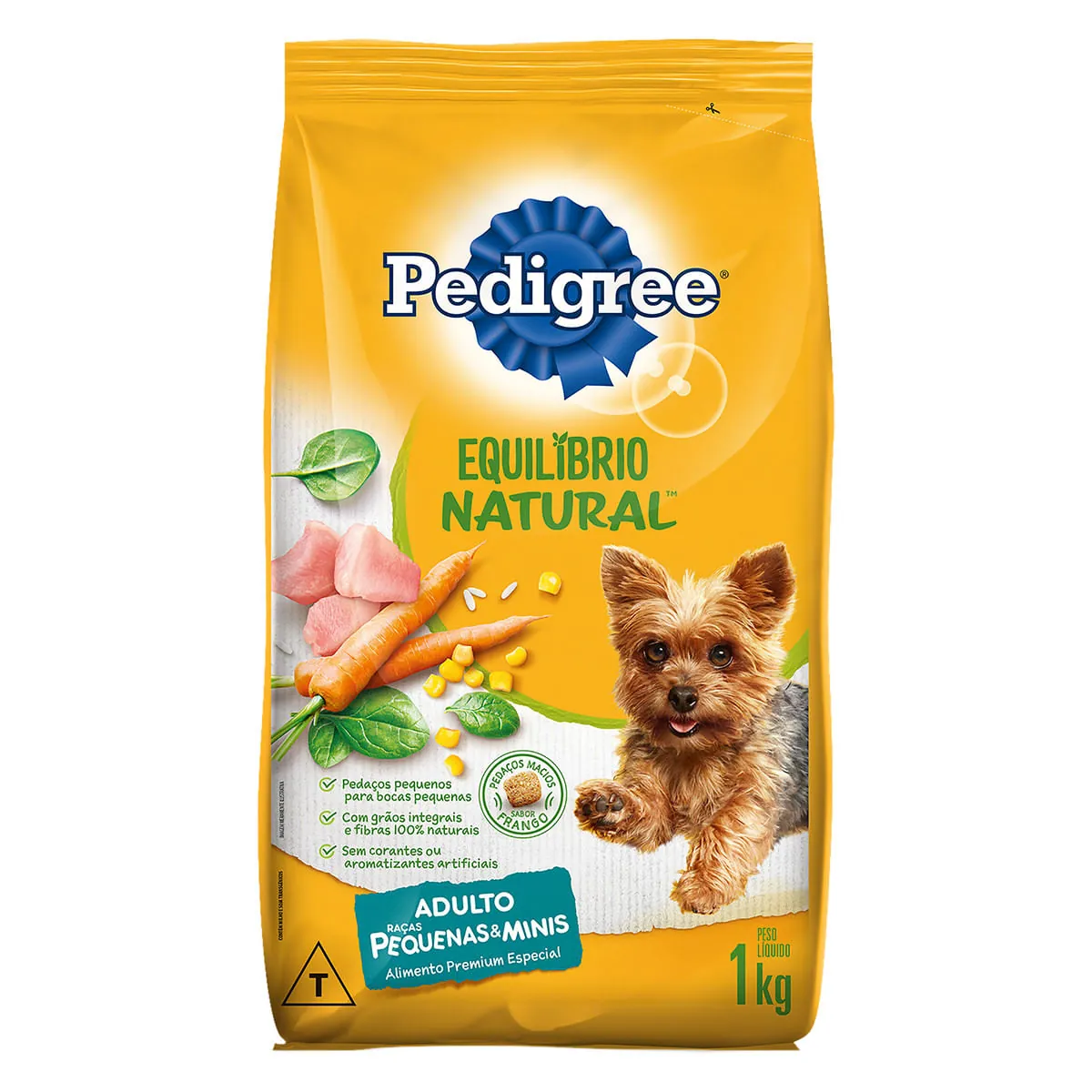 Ração Pedigree Equilíbrio Natural para Cães Adultos de Raças Pequenas e Minis 1kg