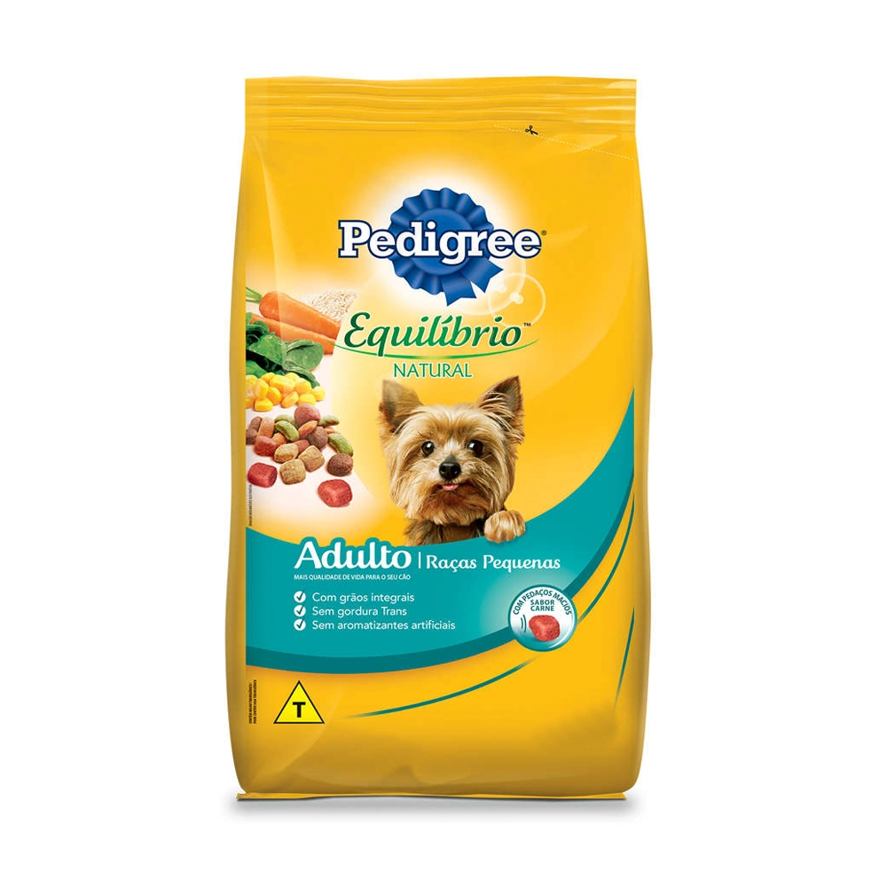 Alimento Para Cães Adultos Raças Minis E Pequenas Frango Pedigree Equilíbrio Natural Pacote 10,1kg