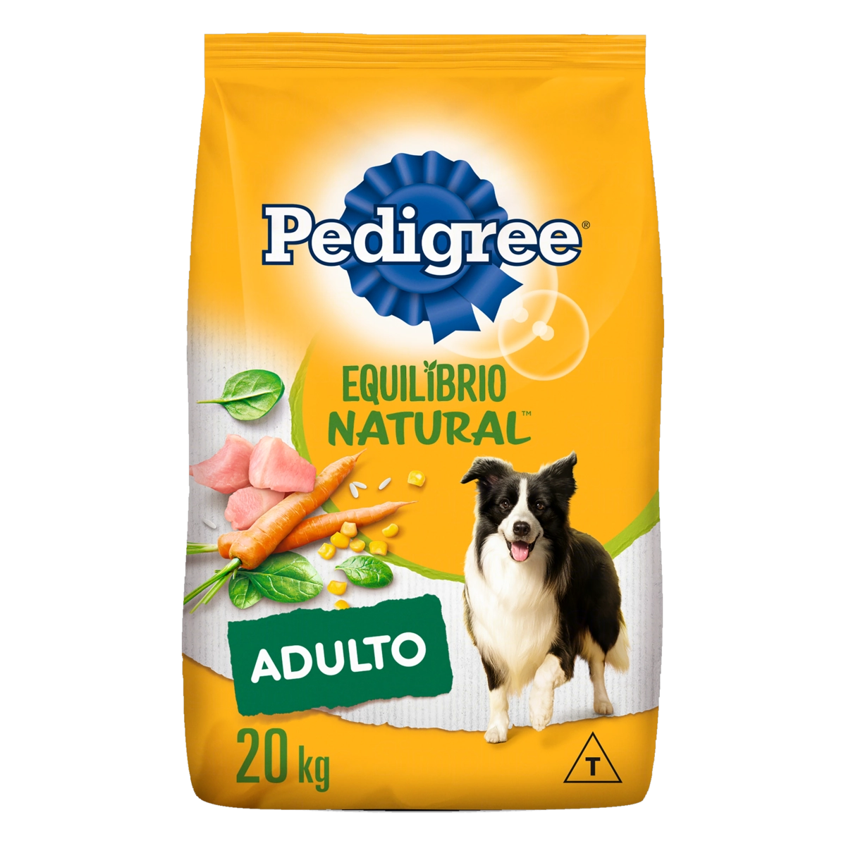 Alimento Para Cães Adultos Raças Médias E Grandes Frango Pedigree Equilíbrio Natural Pacote 20kg
