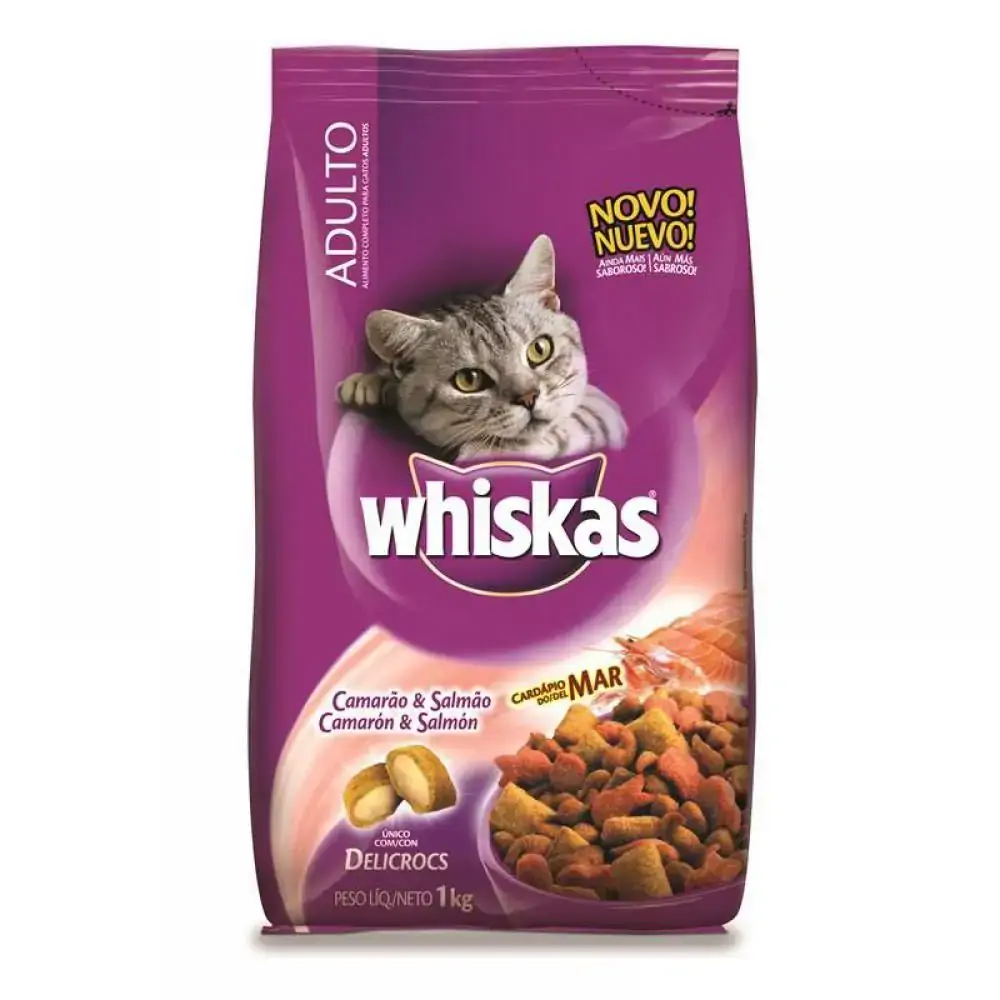Racao Whiskas 1kg Camarao/salmao