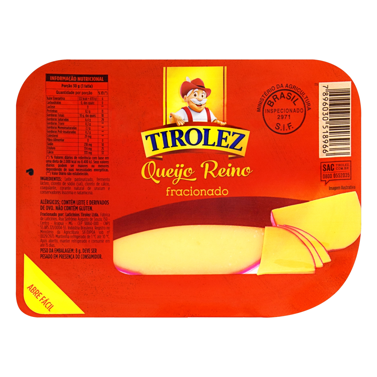 Queijo Reino Fracionado Tirolez