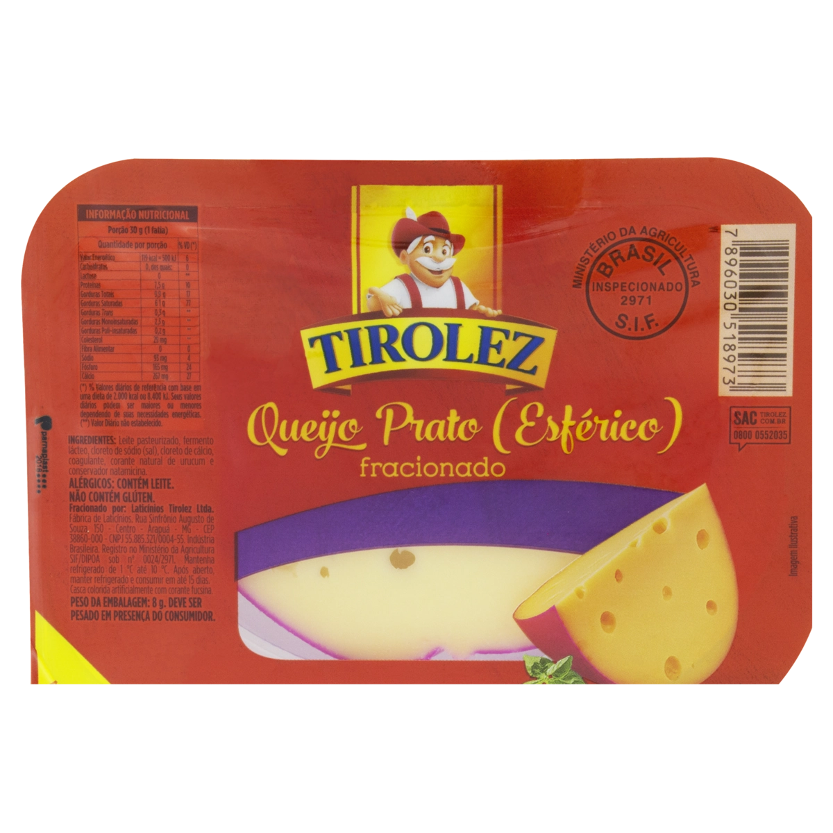 Queijo Prato Esférico Fracionado Tirolez