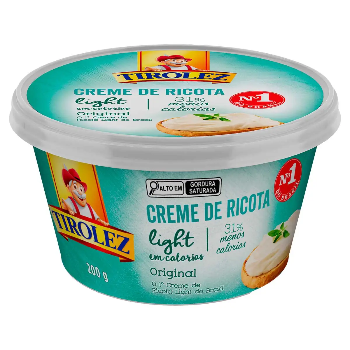 Creme de Ricota Light Tirolez 200 g