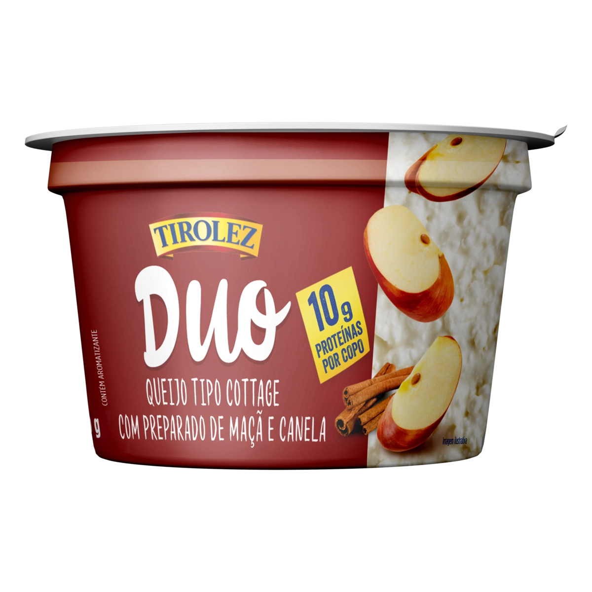 Queijo Cottage Maçã E Canela Tirolez Duo Pote 100g