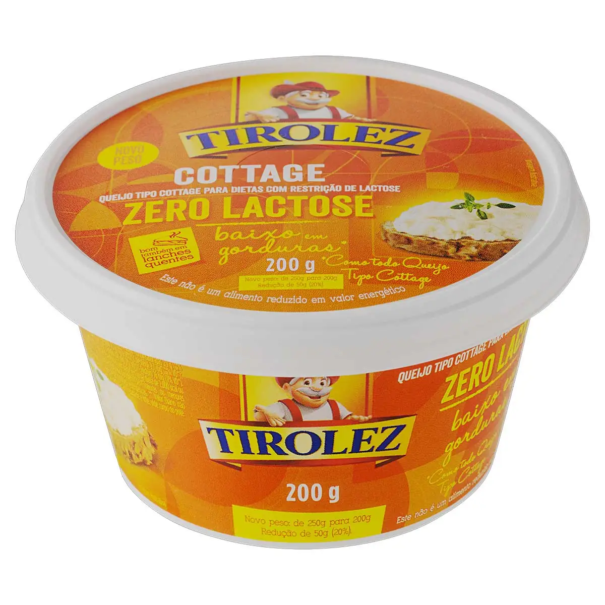 Queijo Tipo Cottage Zero Lactose Tirolez 200 g
