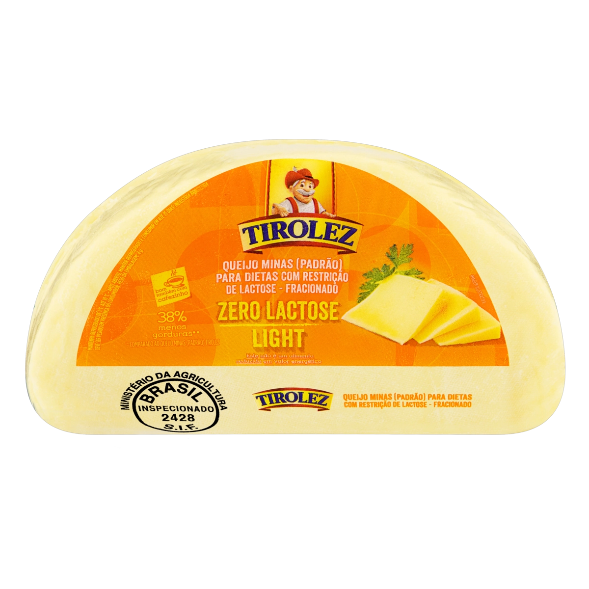 Queijo Minas Padrão Fracionado Light Zero Lactose Tirolez