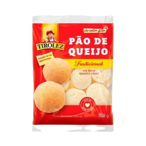 Pão De Queijo Congelado Com Queijo Parmesão Tradicional Tirolez Pacote 300g