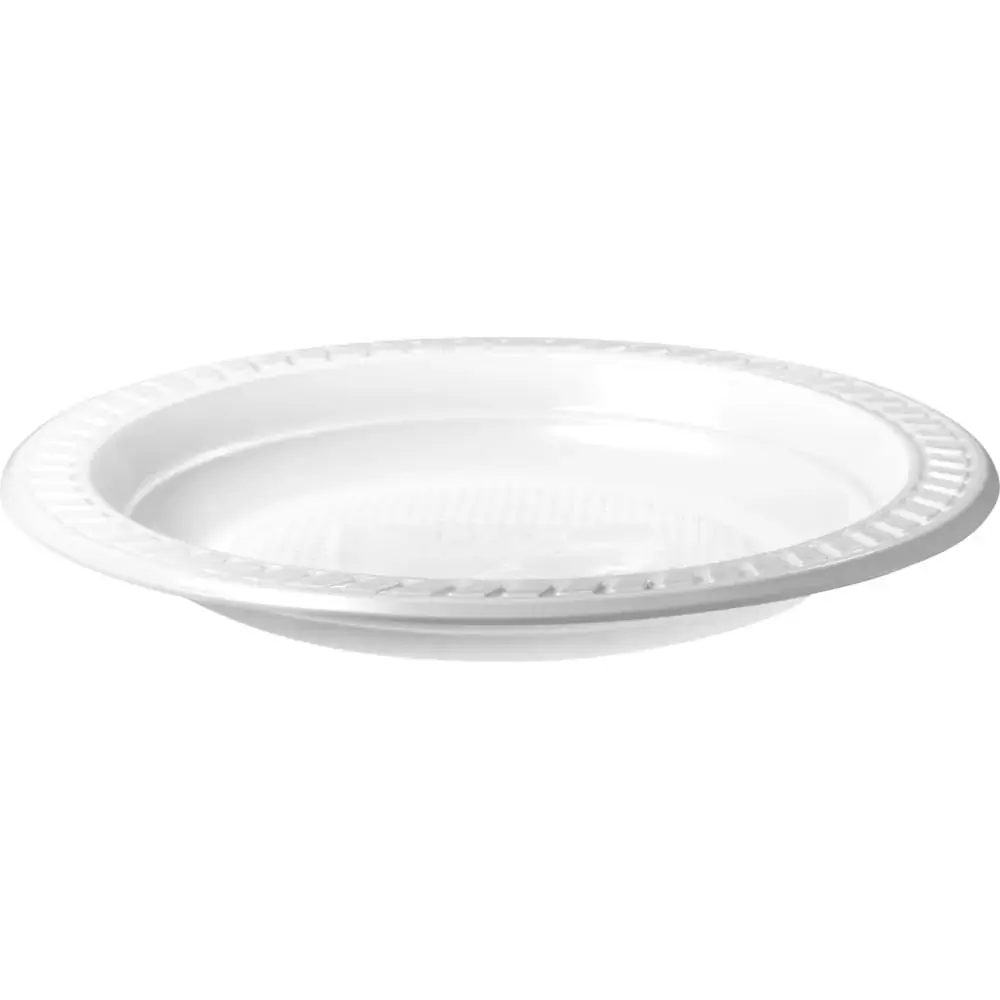 Prato Plástico Descartável Branco 15cm Copobras Pacote 10 Unidades