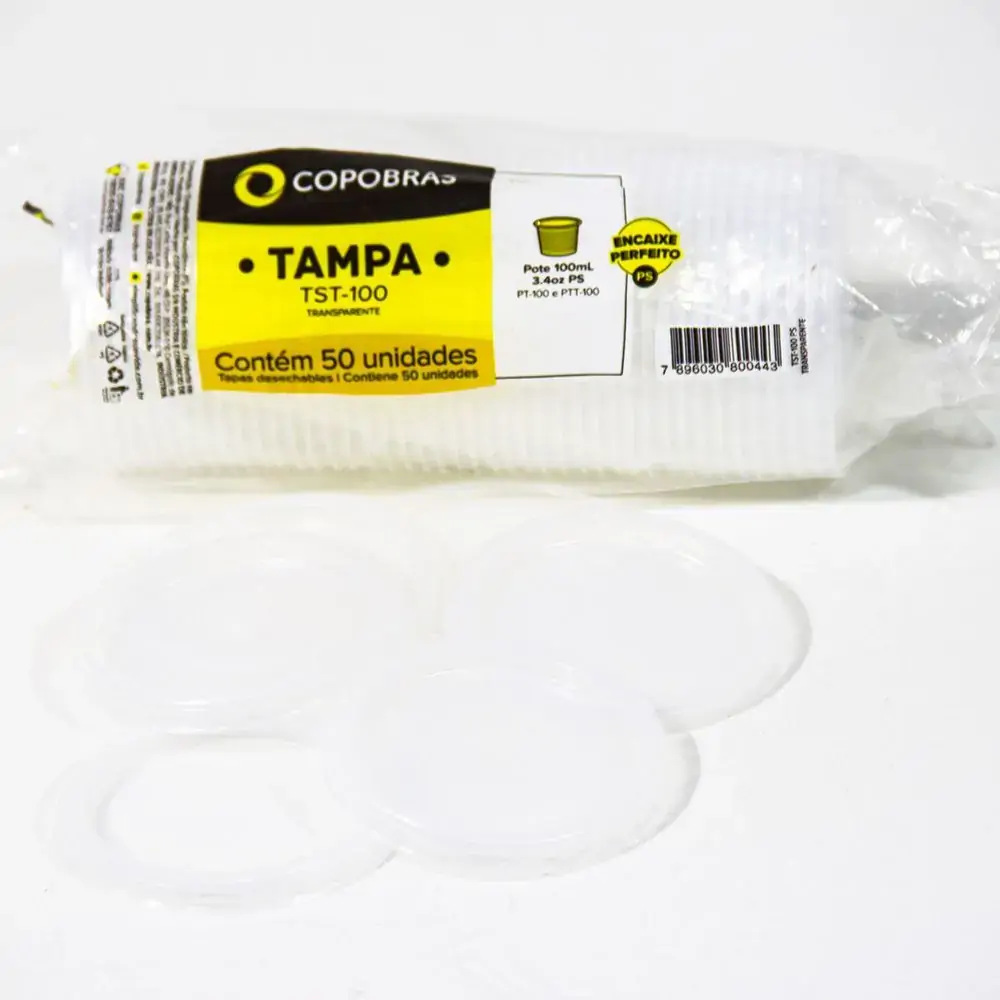Tampa Plast P/ Copo Copobras 50unidade
