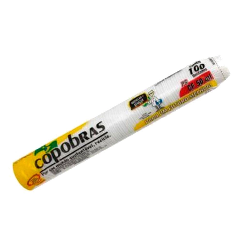 Copo Descartável Copobras Branco 100unidade X
