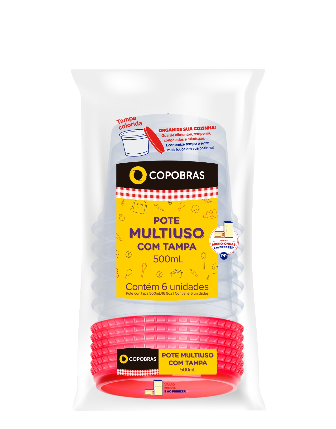 Pote Multiuso Copobras 500ml C/6