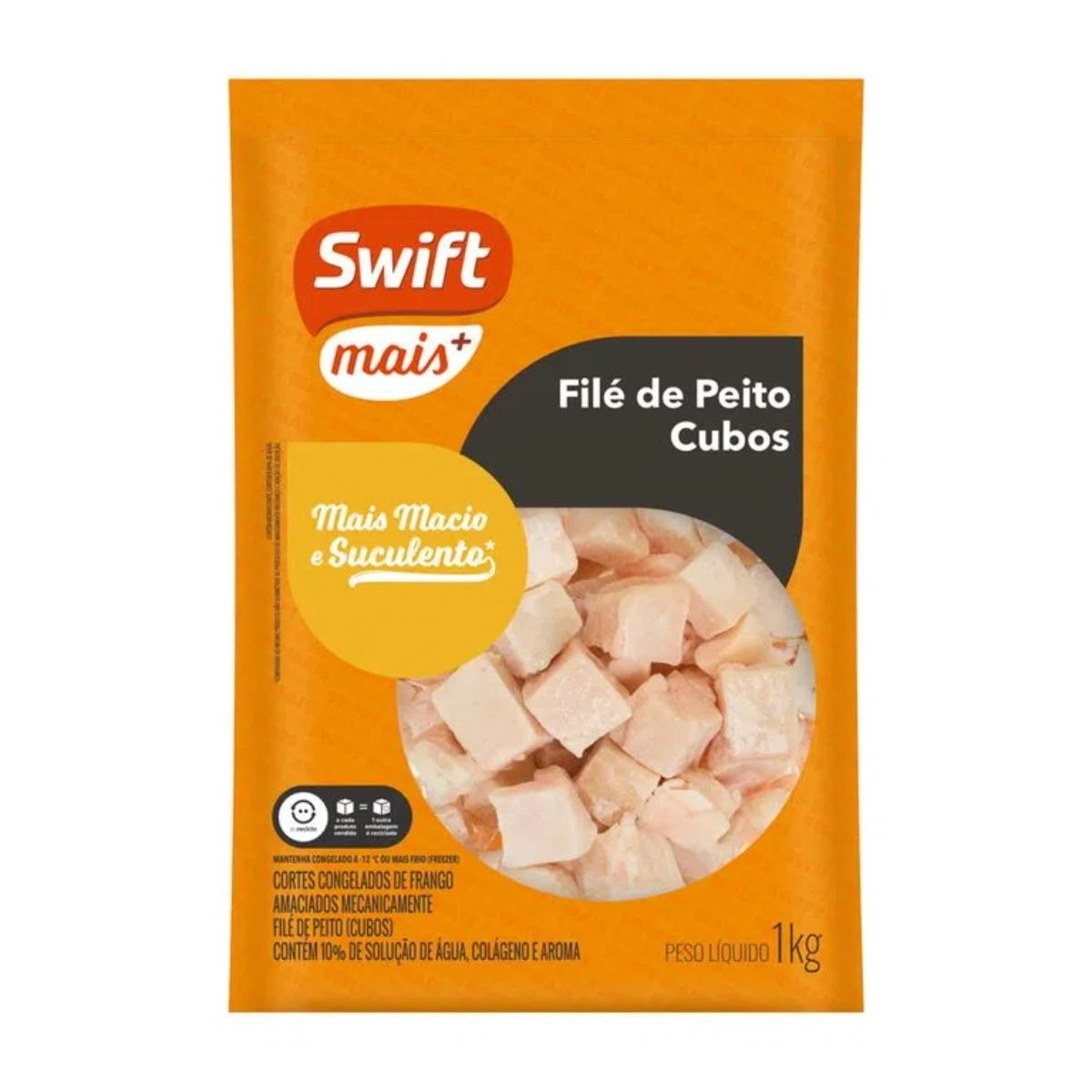 Filé de Peito em Cubos Swift Mais 1Kg