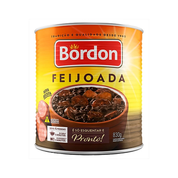 Feijoada Pronta Bordon Lata 830g