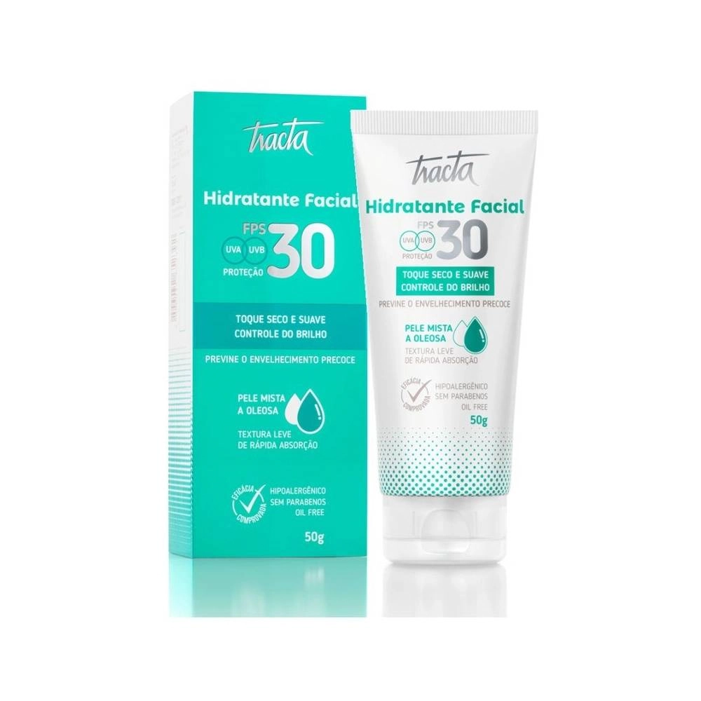 Tracta Pele Mista a Oleosa FPS30 - Hidratante Facial 50g