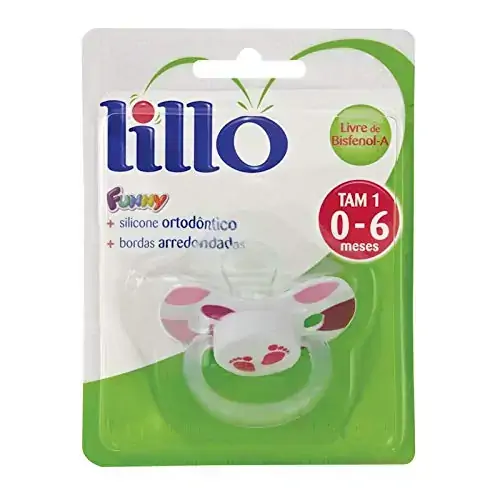 Chupeta Lillo Funny Pezinho Rosa Ref 620230