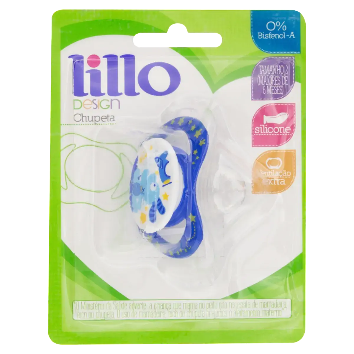 Chupeta Azul Lillo Design N 2