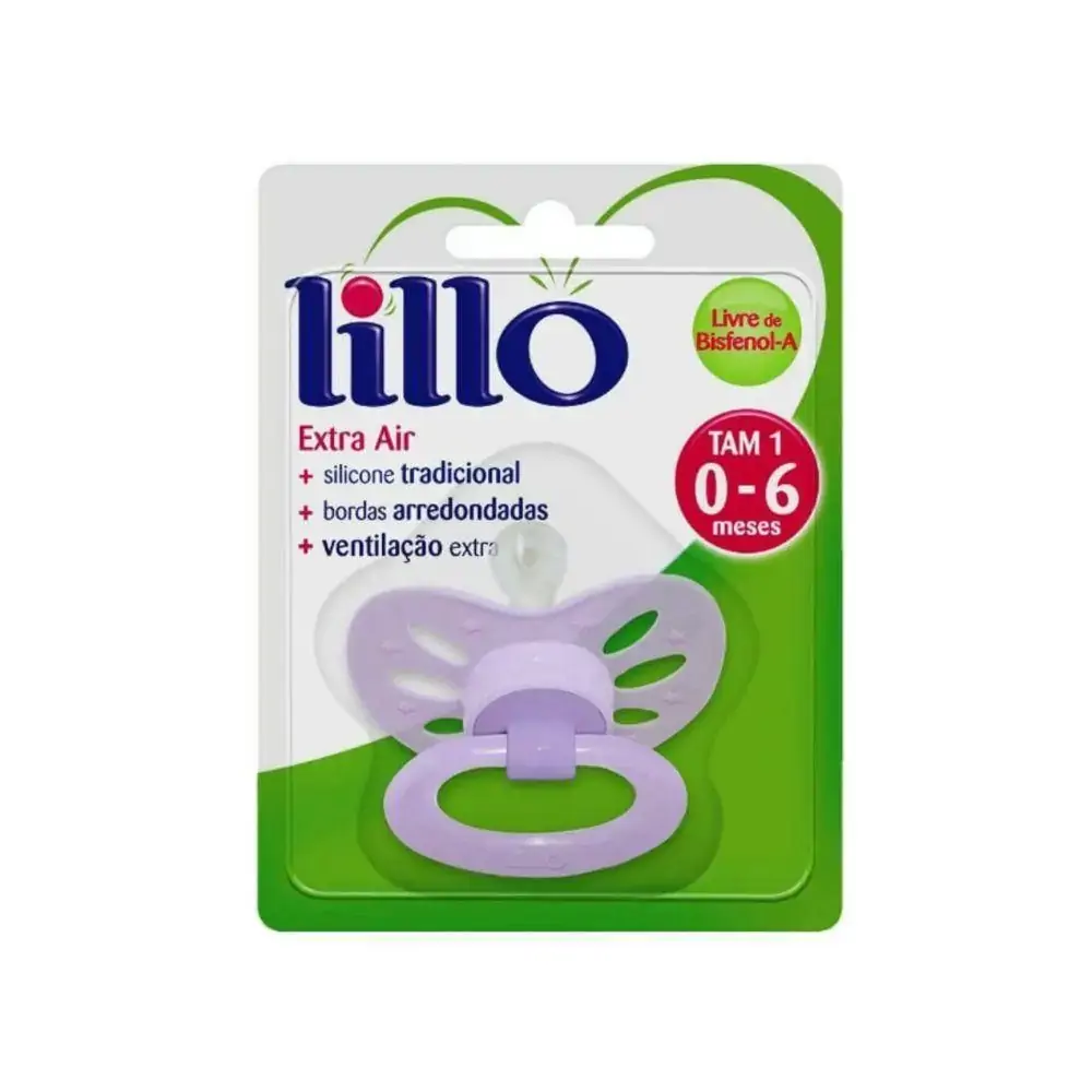 Chupeta Lillo Extra Air Cores Leves Tam1 Lilas