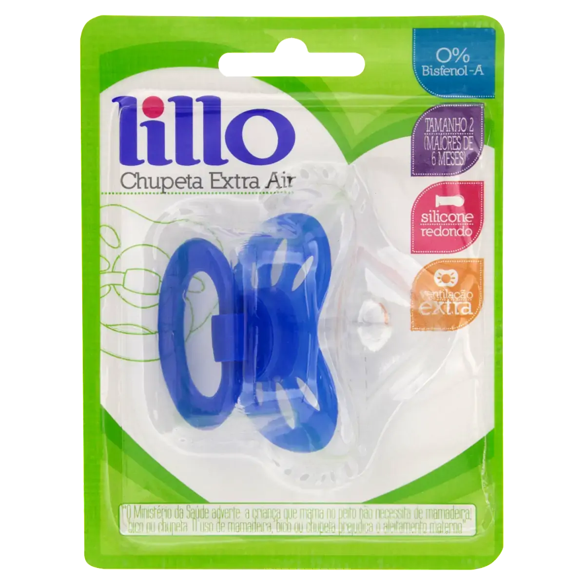 Chupeta Redonda Azul Extra Air Lillo N 2