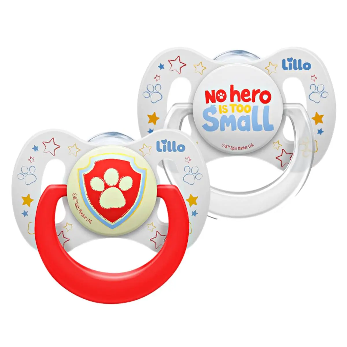 Kit De Chupetas Brilha No Escuro Patrulha Canina 6 Meses Lillo