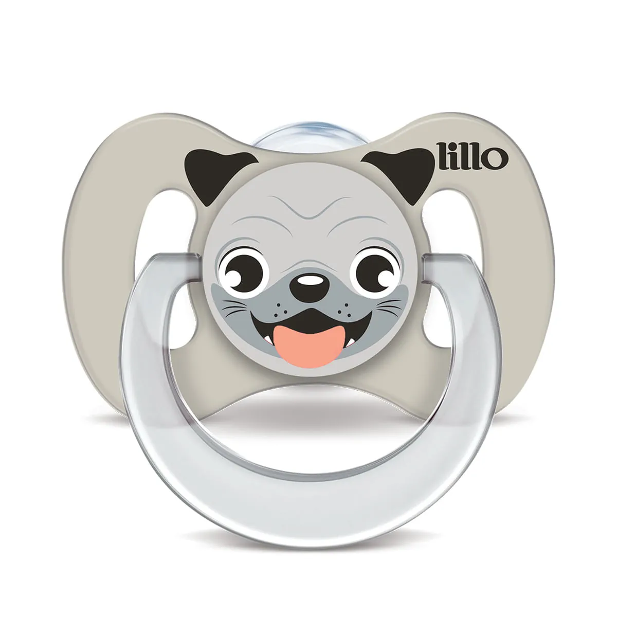 Chupeta Tamanho 2 Lillo Funny Animais Cachorro Branca