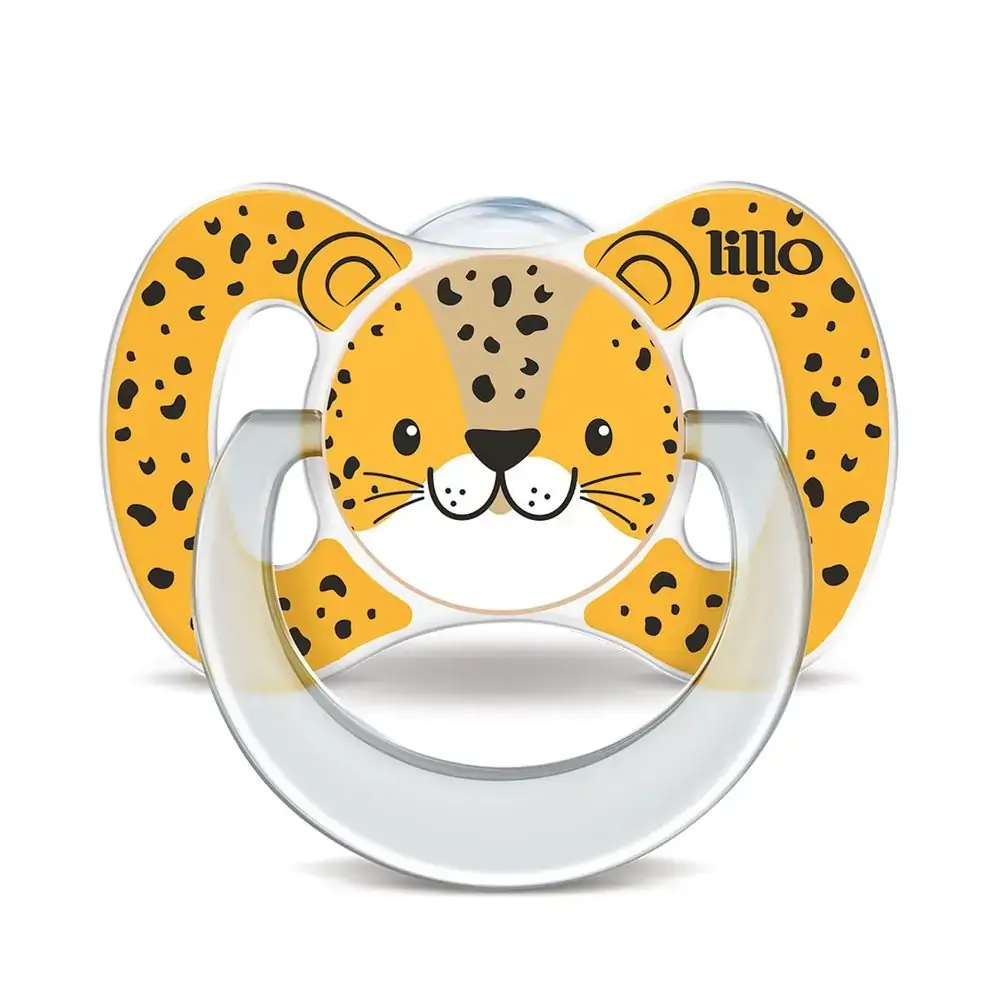 Chupeta Tamanho 2 Lillo Funny Animais Onça Amarelo