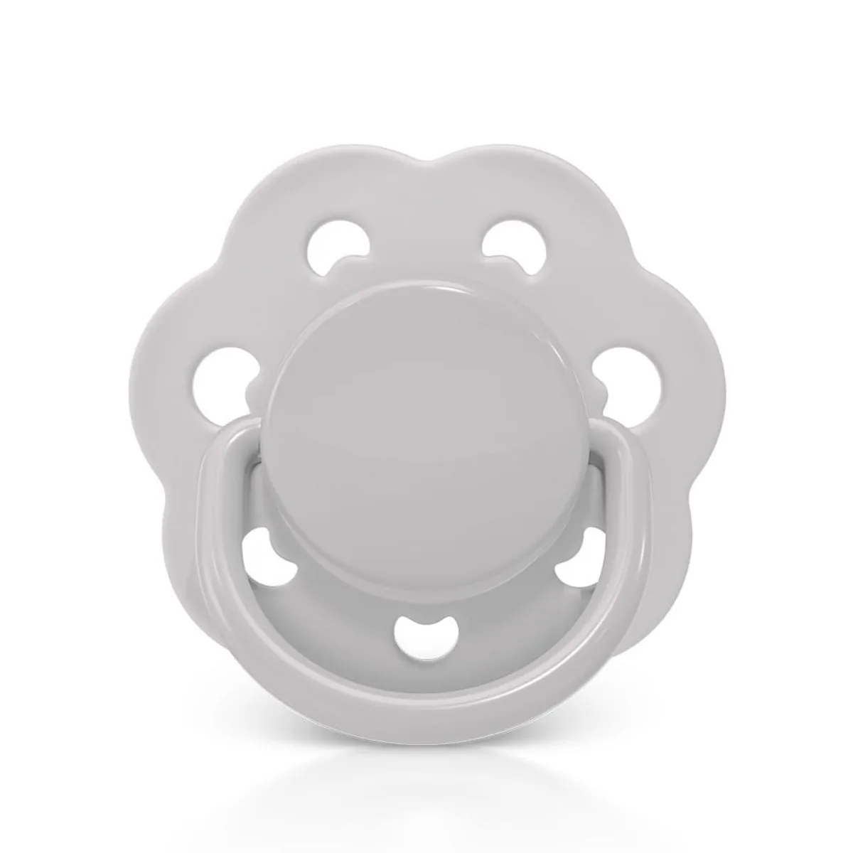 Chupeta Candy Style Bico Redondo em Silicone 0m+ Cinza Lillo
