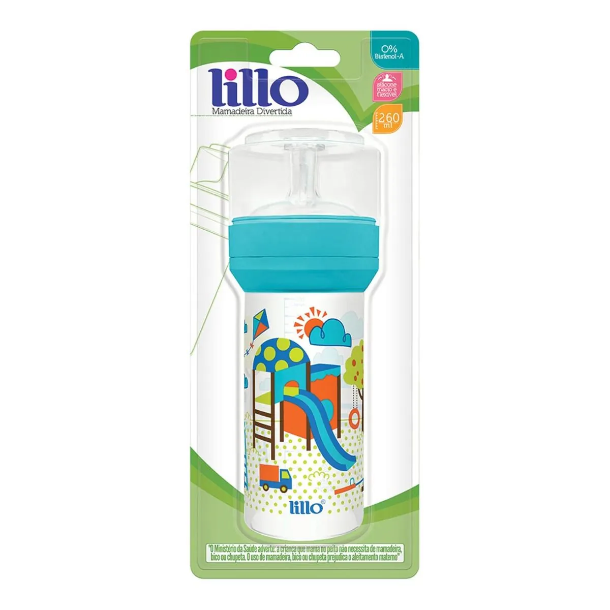Mamadeira Lillo Divertida 260ml Azul