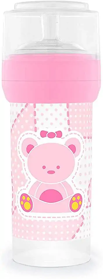 Mamadeira Rosa Primeiros Passos 260ml Lillo