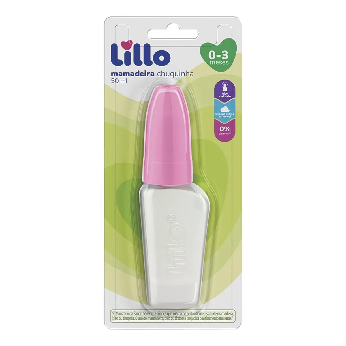 Mamadeira Lillo Miniform Latex Azul Com 50ml