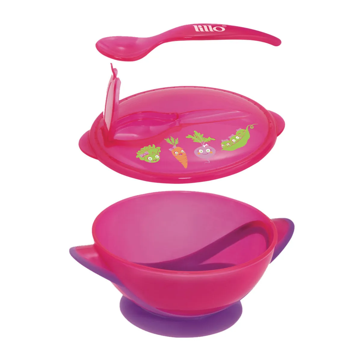 Prato Infantil Fundo Rosa Lillo Design 602851