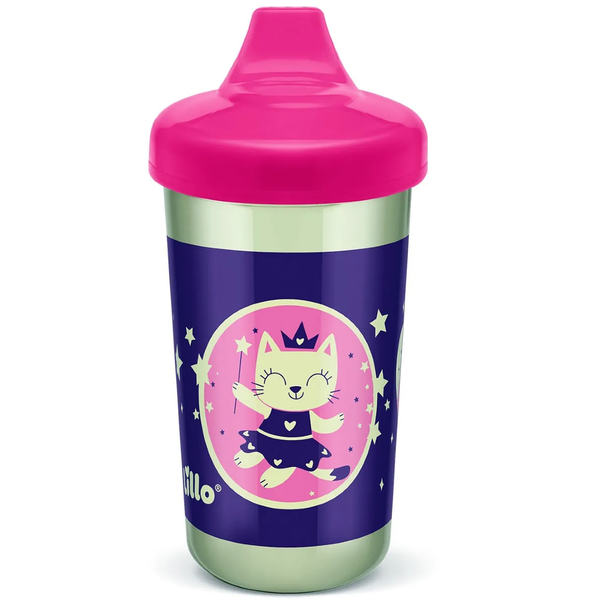 Copo Antivazamento Lilo Glow Max Menina 320 Ml