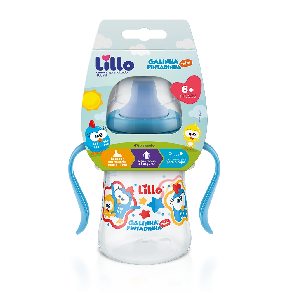 Copo de Treinamento c/ Alça Galinha Pintadinha 180ml - Lillo