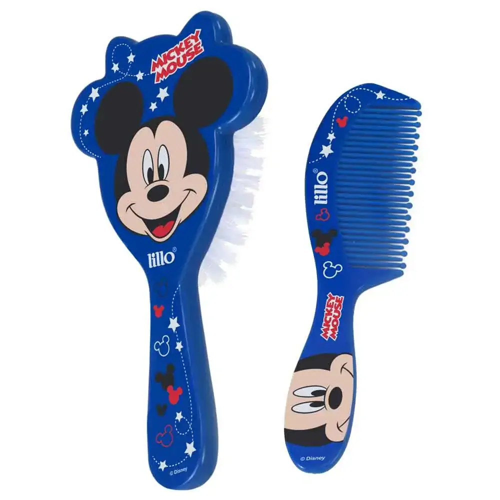 Conjunto de Higiene - Escova de Cabelo e Pente - Disney - Mickey Mouse - Lillo