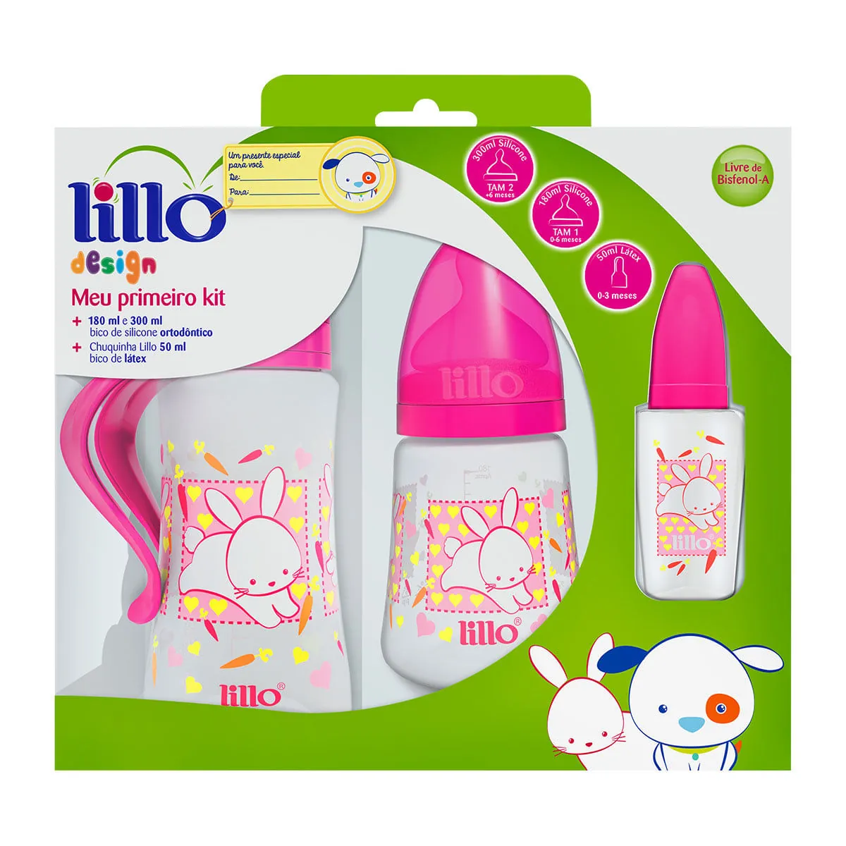Kit de Mamadeiras Lillo Design 3 Peças 606831