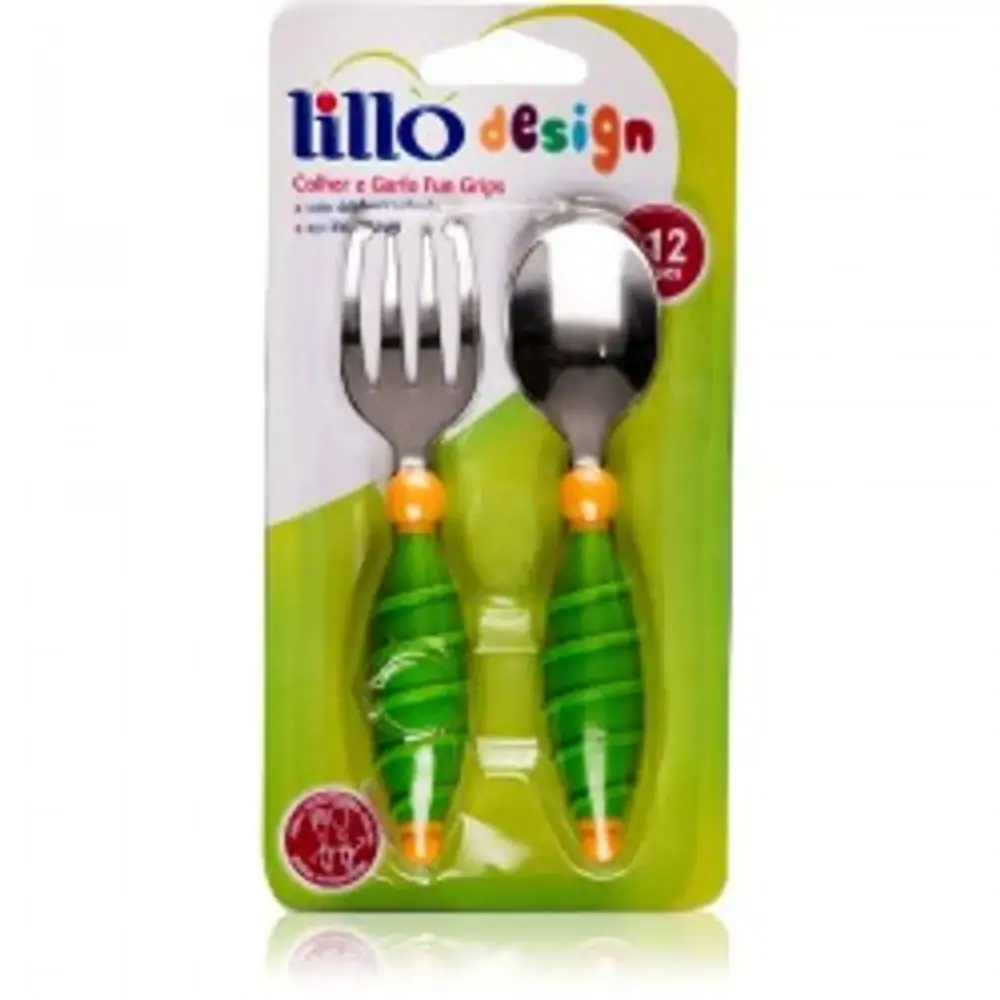 Cj Colher Garfo Fun Grip Lillo 9615