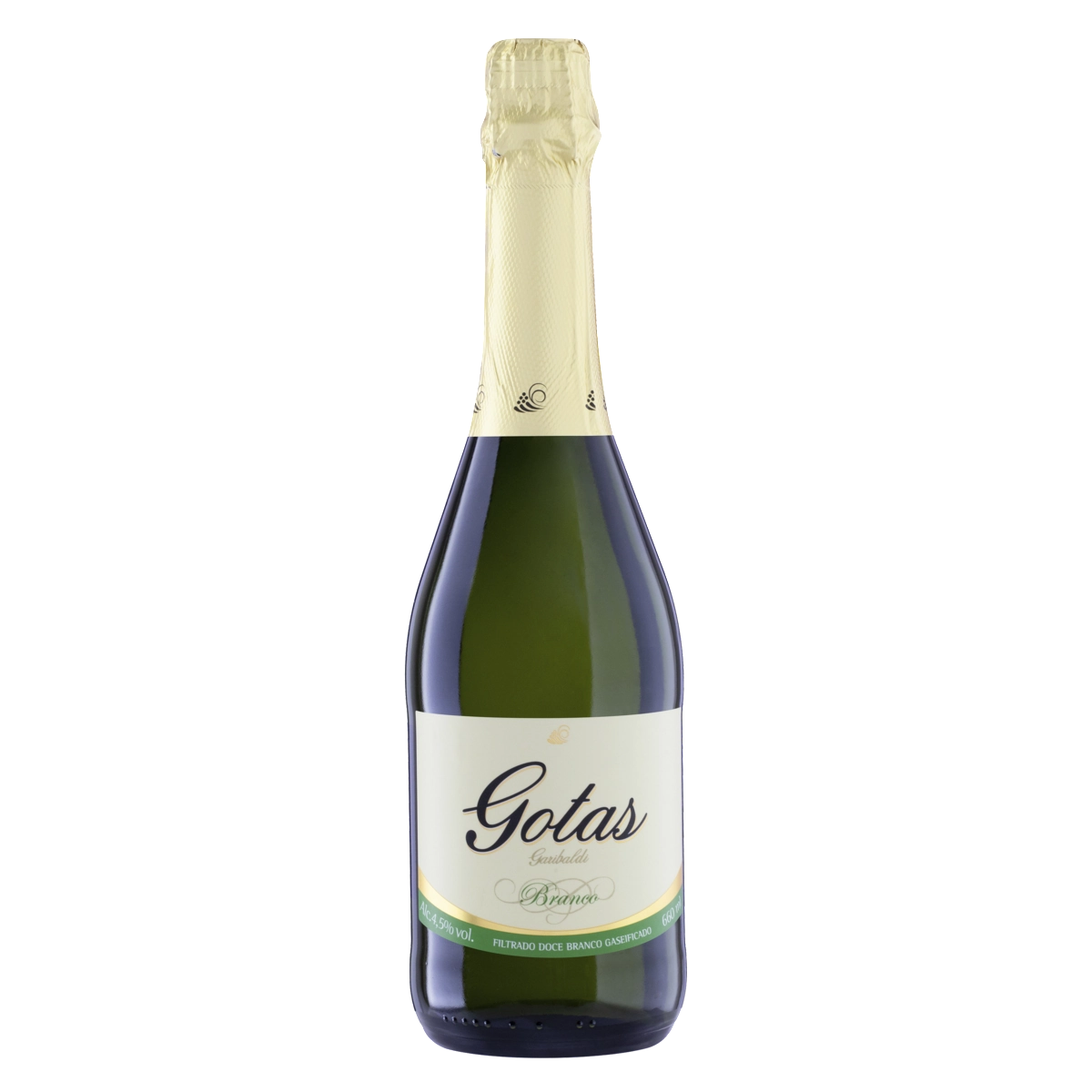 Filtrado Doce Brasileiro Branco Garibaldi Gotas Garrafa 660ml