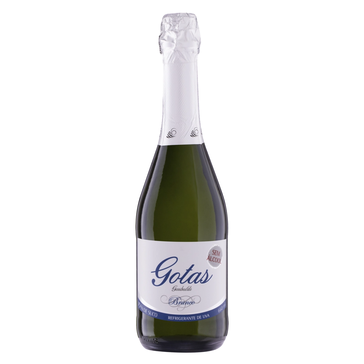 Refrigerante Branco Uva Garibaldi Gotas Garrafa 660ml