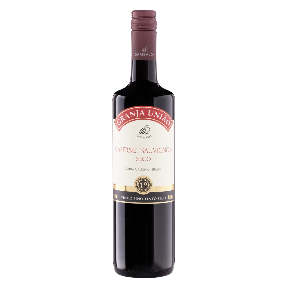 Vinho Brasileiro Tinto Seco Granja União Cabernet Sauvignon Serra Gaúcha Garrafa 750ml