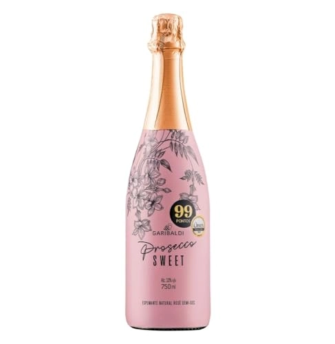 Espumante Brasileiro Rosé Natural Demi Sec Garibaldi Prosecco Serra Gaúcha Garrafa 750ml