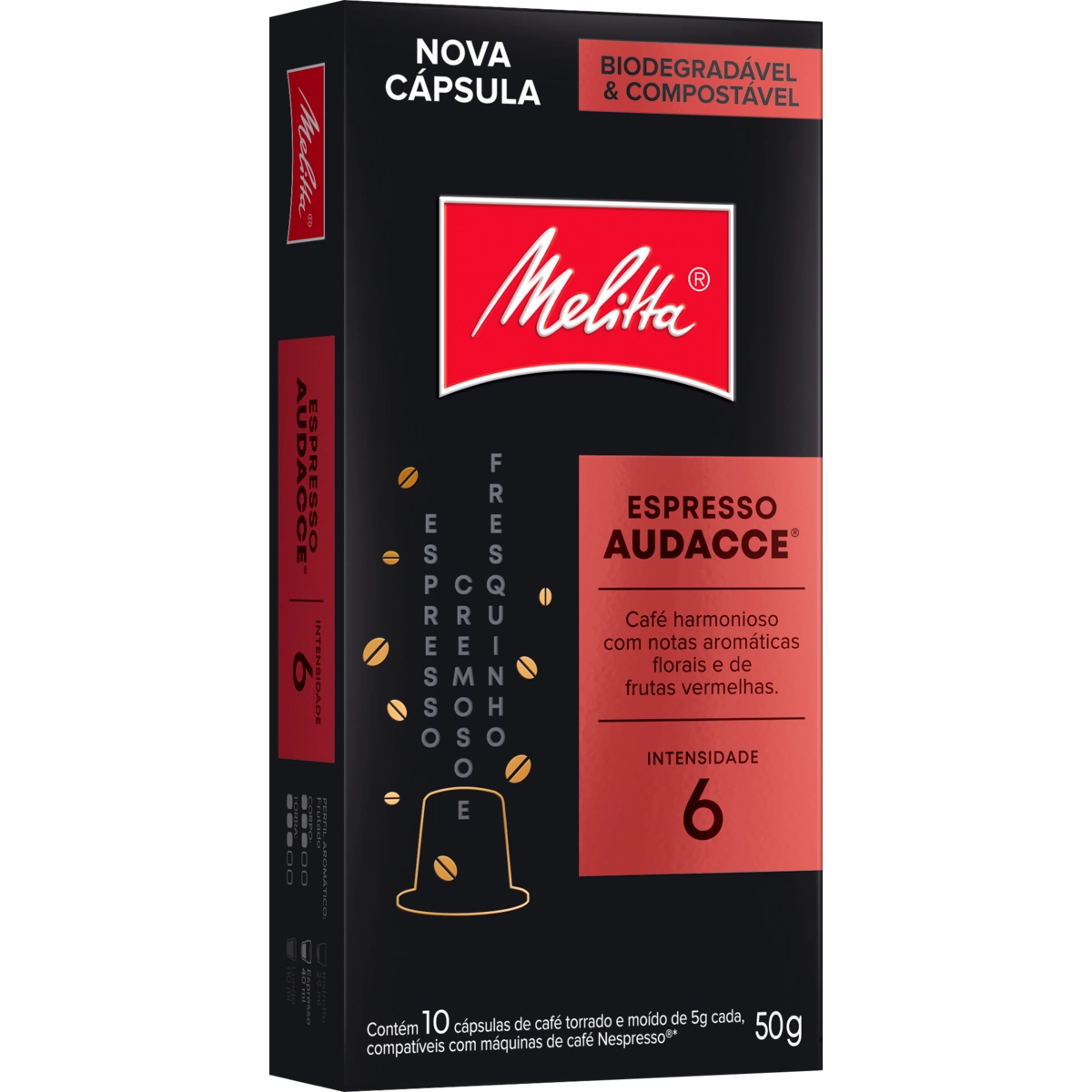 Cápsula De Café Melitta Espresso Audacce 50g / 10unid