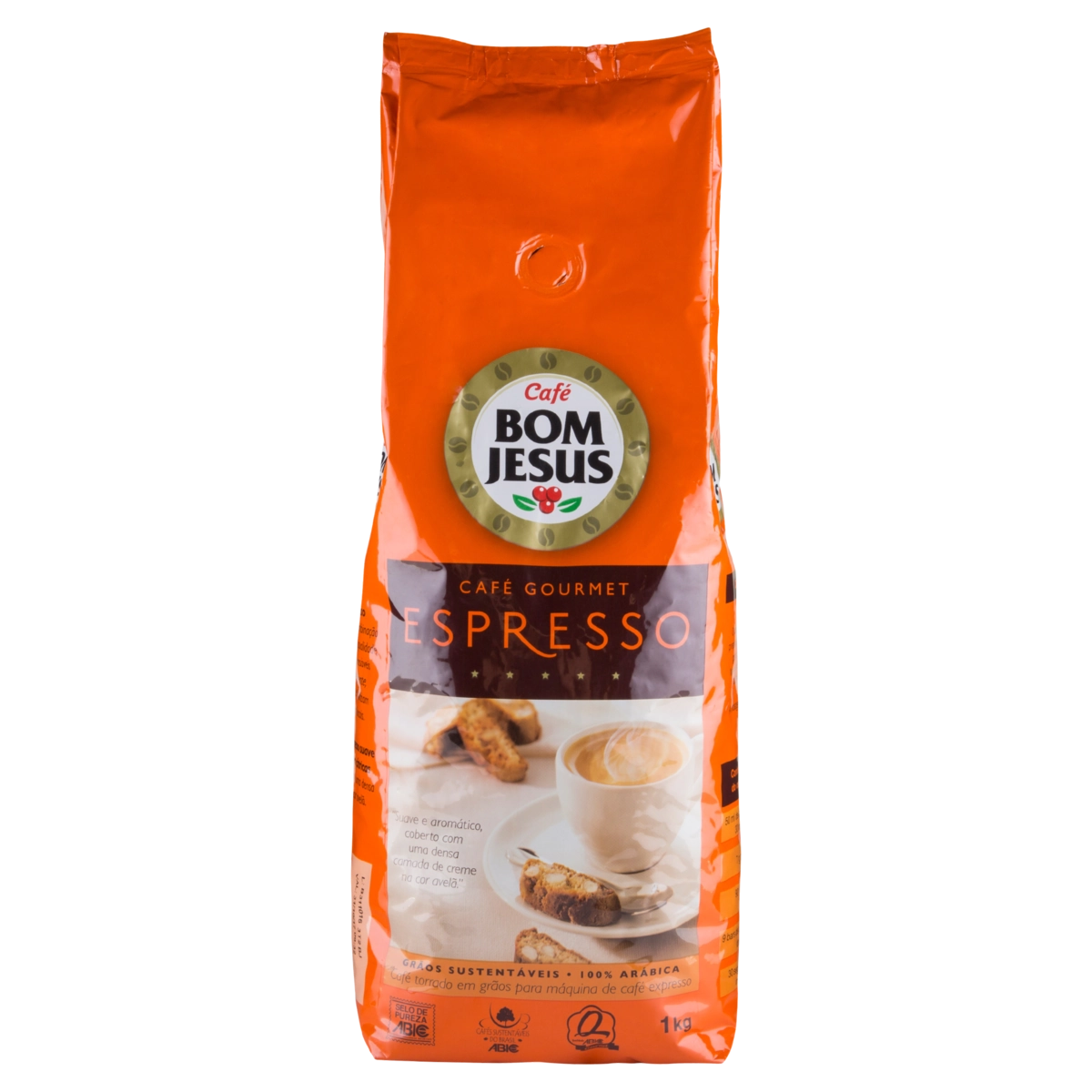 Café Torrado Em Grãos Espresso Bom Jesus Gourmet Pacote 1kg