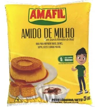Amido Milho Amafil 5kg Plastico