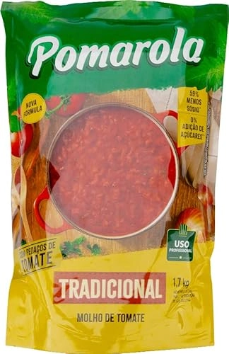 Molho De Tomate Tradicional Pomarola Sachê 1,7kg