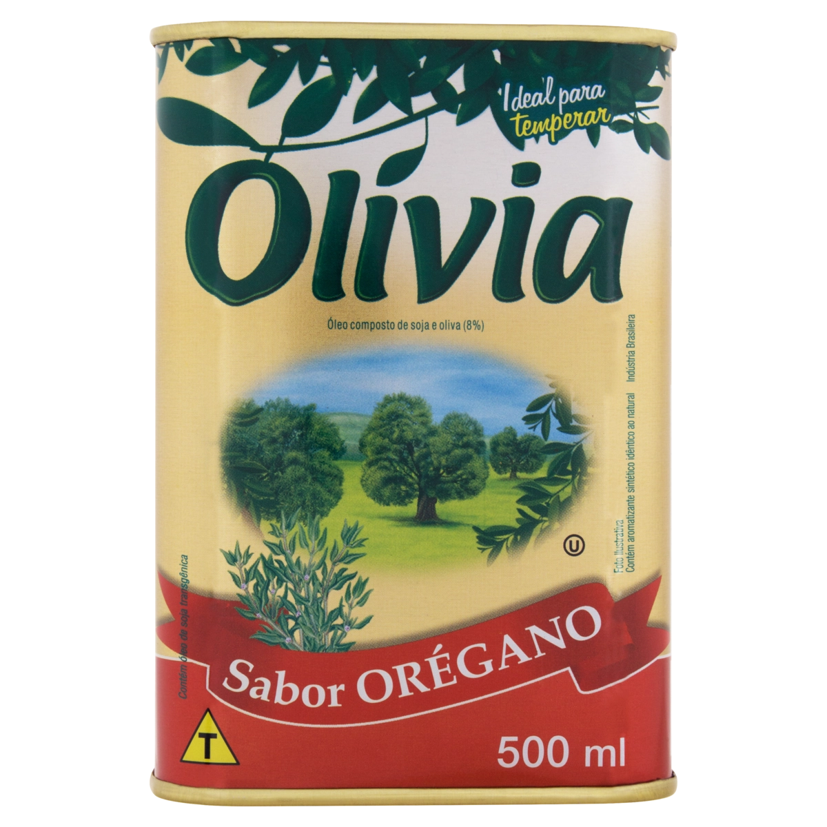 óleo Composto De Soja E Oliva Orégano Olívia Lata 500ml