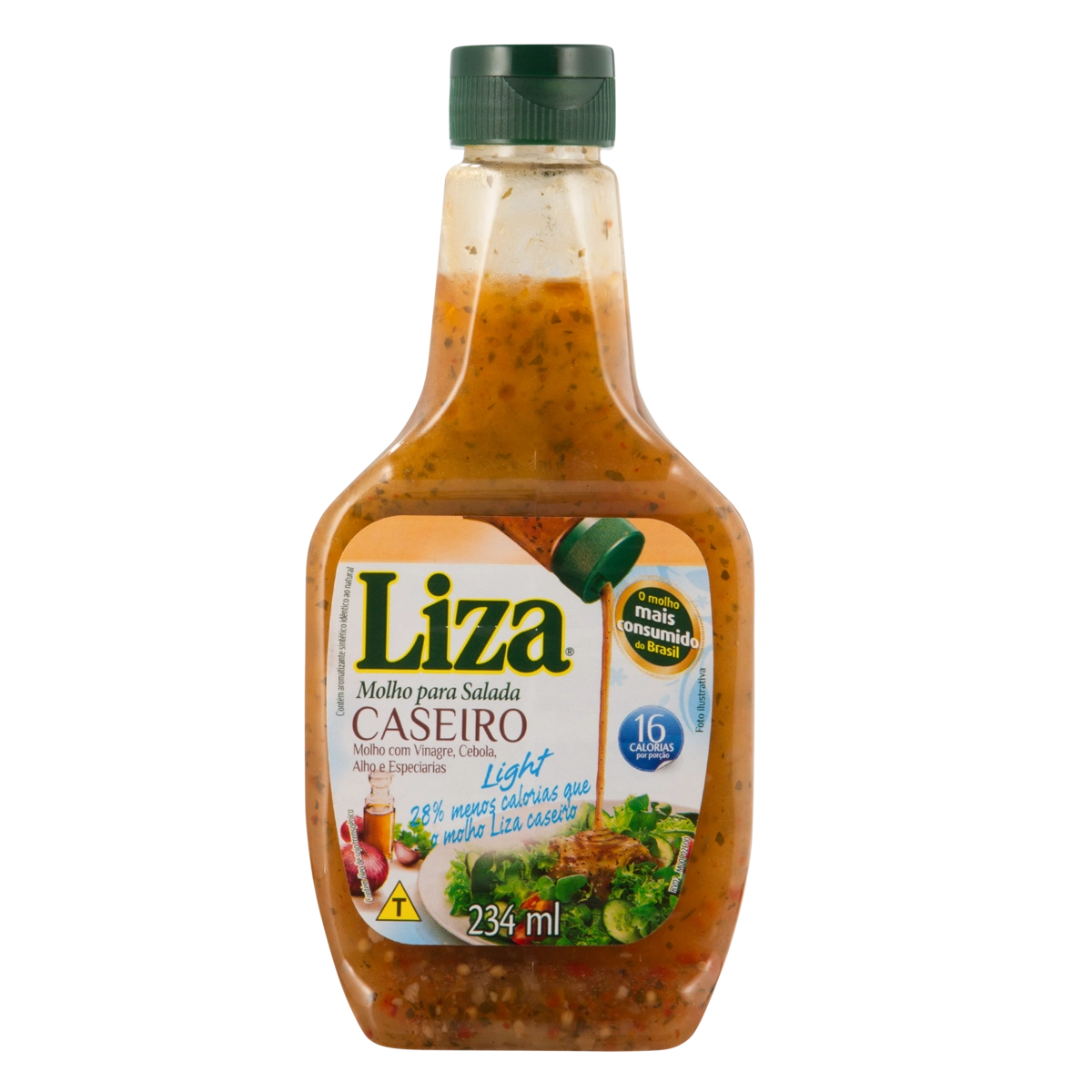 Molho Para Salada Caseiro Light Liza Squeeze 234ml