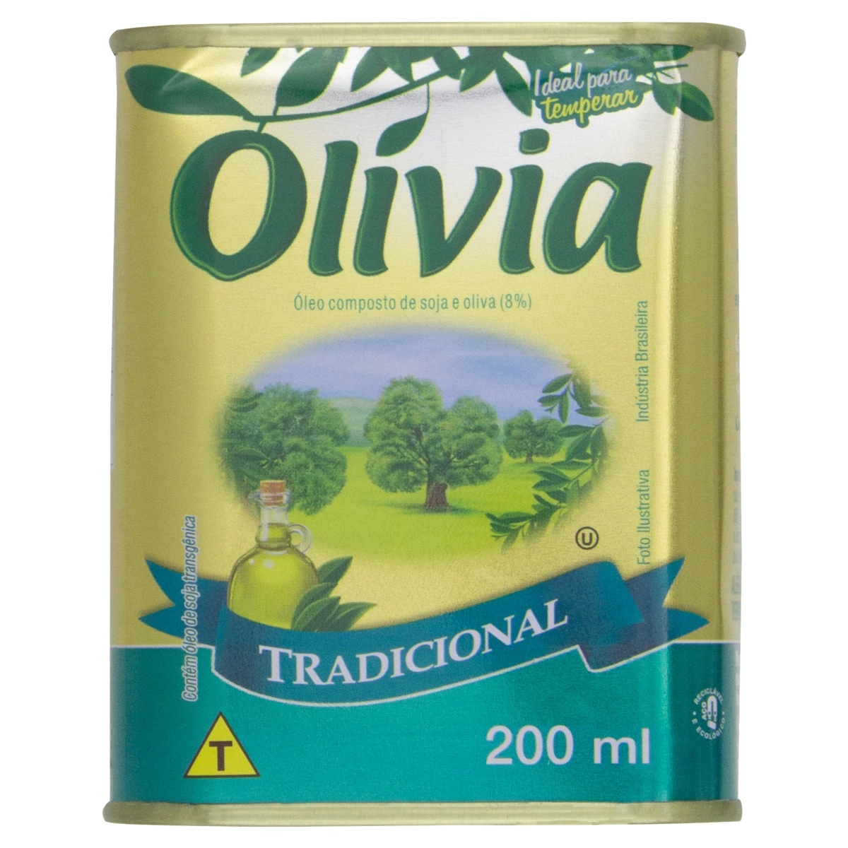 óleo Composto De Soja E Oliva Tradicional Olívia Lata 200ml