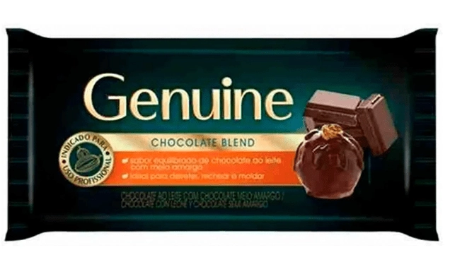 Chocolate Ao Leite E Meio Amargo Blend Genuine Pacote 1kg
