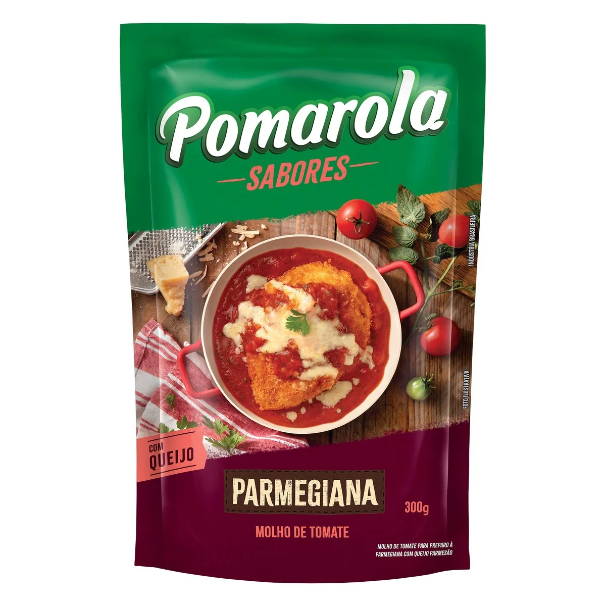 Molho De Tomate Parmegiana Pomarola Sabores Sachê 300g