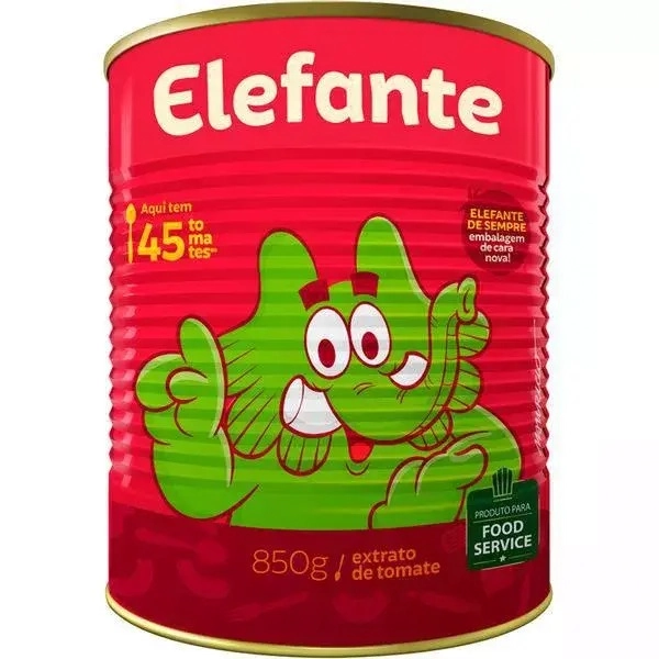 Extrato De Tomate Elefante Lata 850g